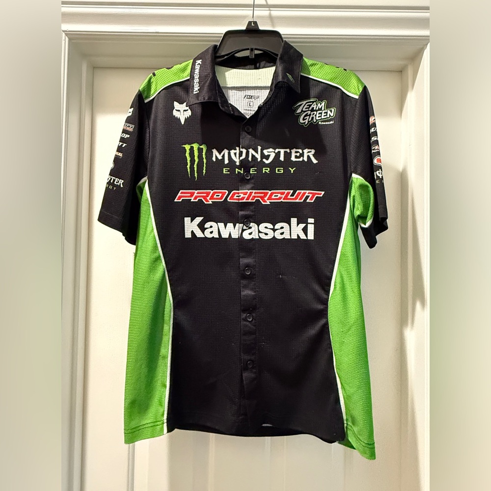 Fox Kawasaki / Pro Circuit Race Team performance polo men’s size Large